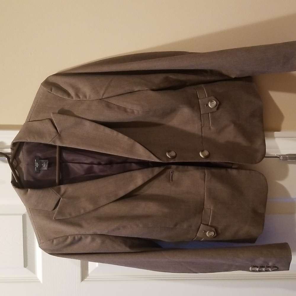 Ann Taylor dark tan blazer jacket size 4p